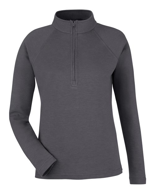 Devon & Jones DG481WZ Women's New Classics® Charleston Quarter-Zip Pullover - Black Melange