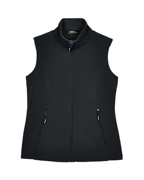 CORE365 CE701W Women's Cruise Two-Layer Fleece Bonded Soft Shell Vest - Black