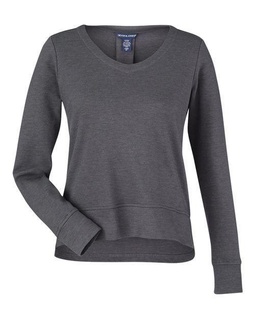 Devon & Jones DG482W Women's New Classics® Charleston Pullover - Black Melange