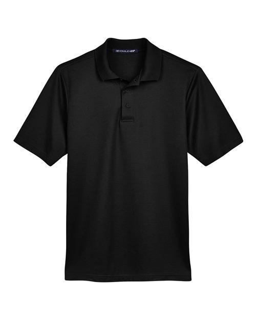 Devon & Jones DG20T Men's Tall CrownLux Performance® Plaited Polo - Black