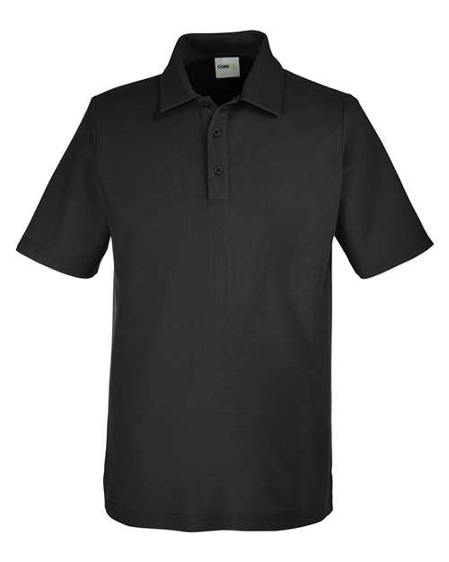 CORE365 CE112T Men's Tall Fusion ChromaSoft™ Pique Polo - Black