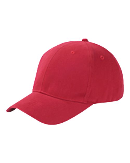 Big Accessories BX002 Brushed Twill Cap - Red