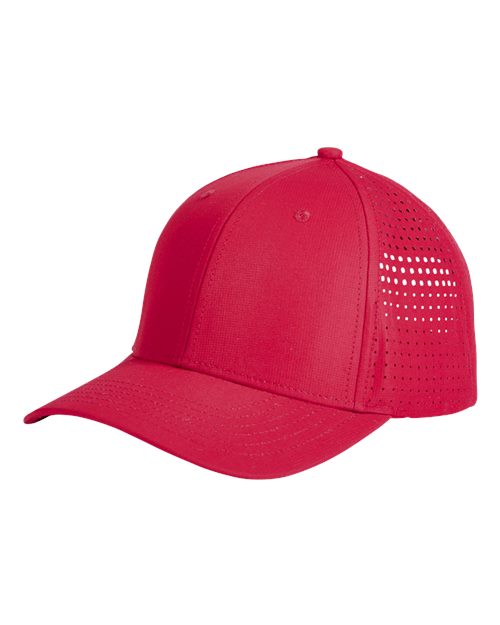 Big Accessories BA537 Performance Perforated Cap - Red
