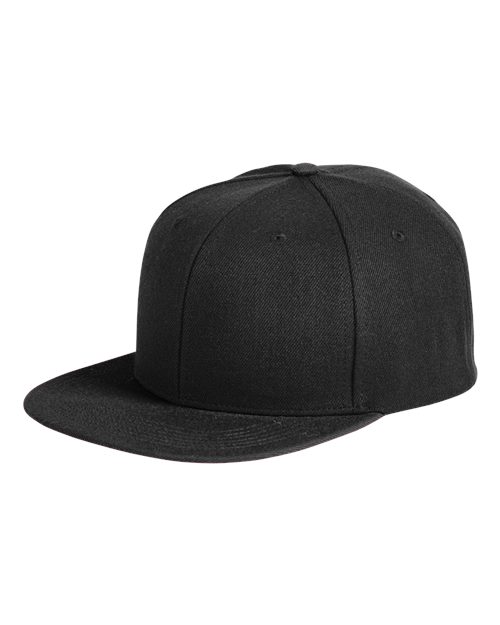 Big Accessories BA539 Flat Bill Sport Cap - Black/ Black