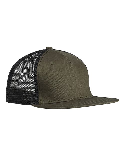 Big Accessories BX025 Surfer Trucker Cap - Olive/ Black