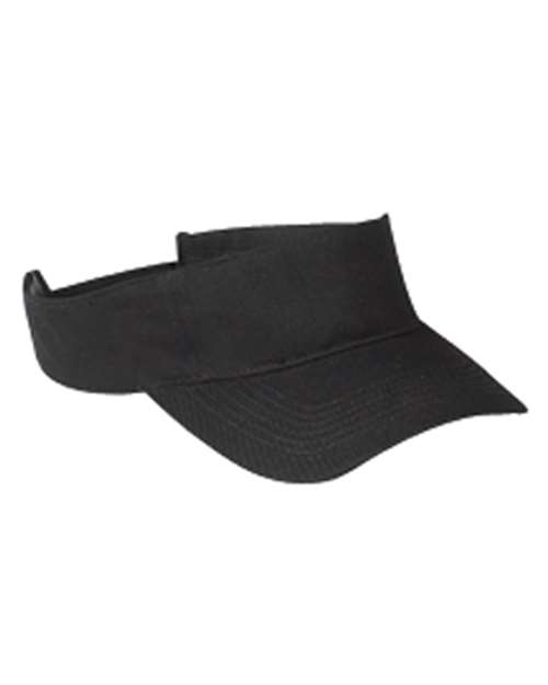 Big Accessories BX006 Chino Twill Visor - Black