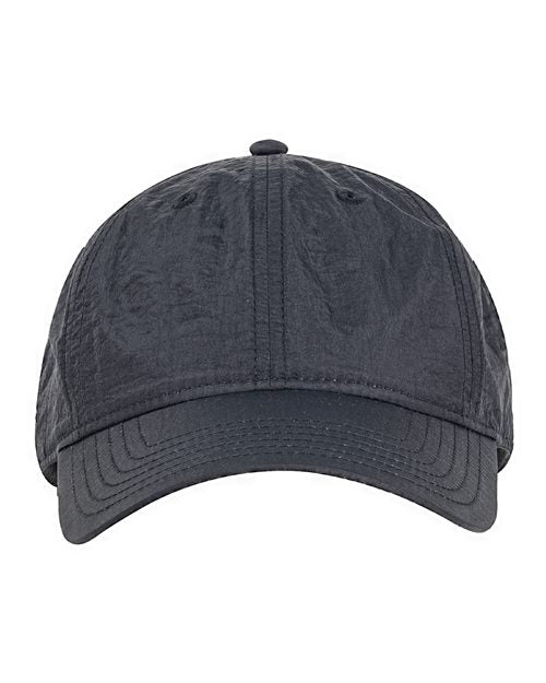 Big Accessories BA715 Crinkle Nylon Cap - Black