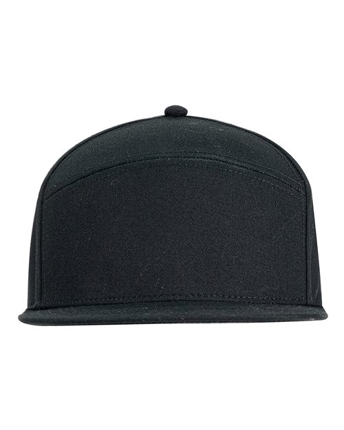 Big Accessories BA709 Hybrid Flat Bill Cap - Black