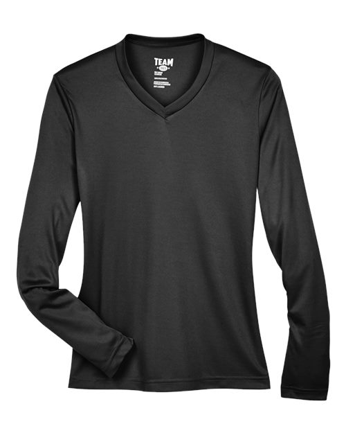 Team 365 TT11WL Women's Zone Performance Long Sleeve T-Shirt - Black
