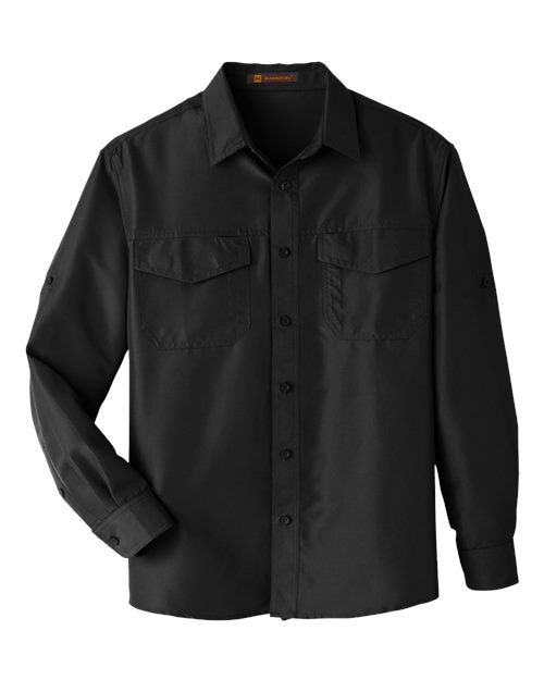 Harriton M580L Men's Key West Performance Staff Shirt - Black