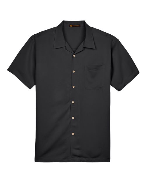 Harriton M570 Men's Bahama Cord Camp Shirt - Black
