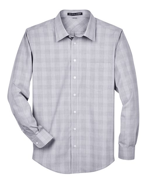 Devon & Jones DG520 Men's Crown Collection® Glen Plaid Woven Dress Shirt