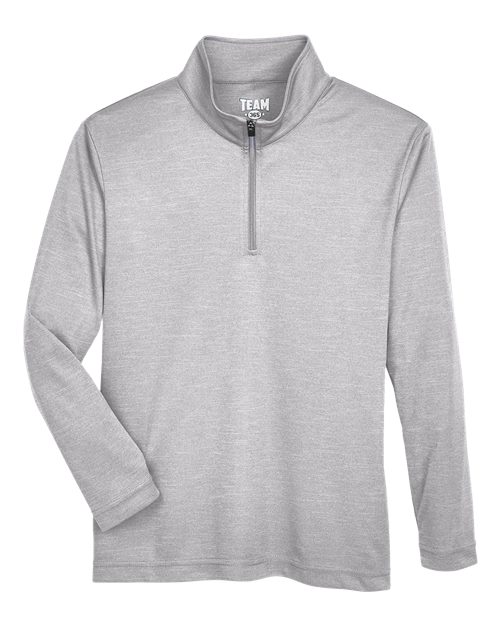 Team 365 TT31HY Youth Zone Sonic Heather Performance Quarter-Zip Pullover - Athletic Heather
