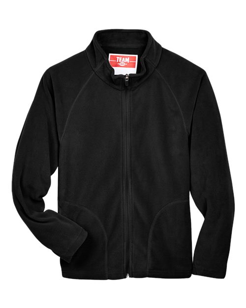 Team 365 TT90Y Youth Campus Microfleece Jacket - Black