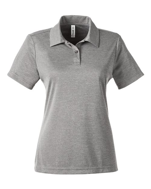 Team 365 TT51HW Women's Zone Sonic Heather Performance Polo - Athletic Heather