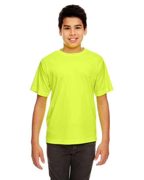 UltraClub 8420Y Youth Cool & Dry Sport Performance Interlock T-shirt - Bright Yellow