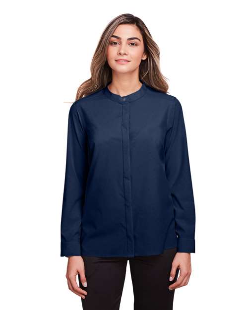 North End NE500W Women's Borough Stretch Performance Shirt - Classic Navy