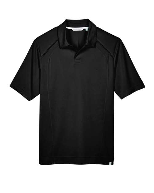 North End 88632 Men's Recycled Polyester Performance Pique Polo - Black