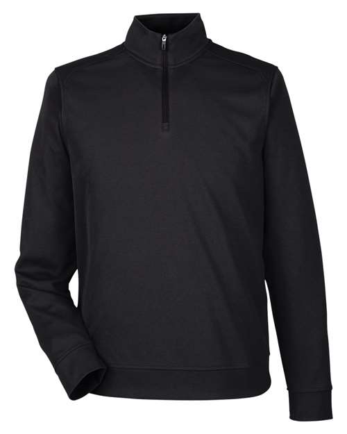 North End NE412 Men's Express Tech Performance Pique Quarter-Zip Pullover - Black