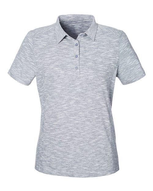 North End NE115W Women's Eclipse Jacquard Polo - Black Heather