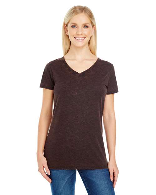 Threadfast Apparel 215B Women's Cross Dye V-Neck T-Shirt