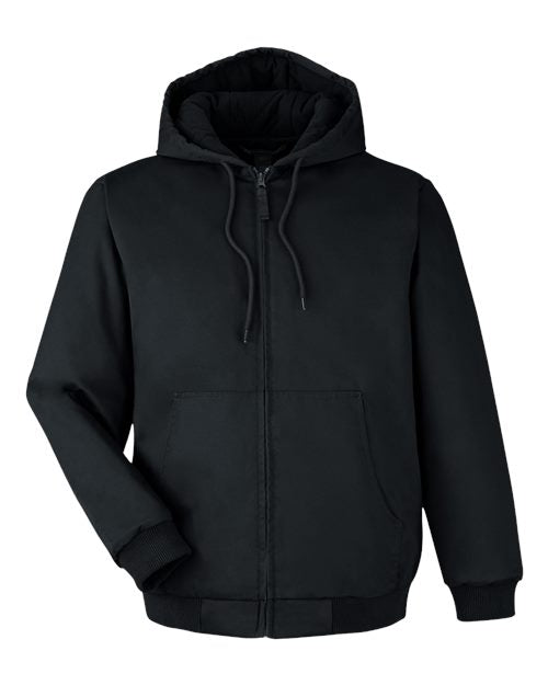 Harriton M722 Unisex ClimaBloc® Heavyweight Hooded Full-Zip Jacket - Black