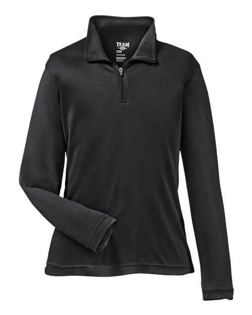 Team 365 TT31Y Youth Zone Performance Quarter-Zip Pullover - Black