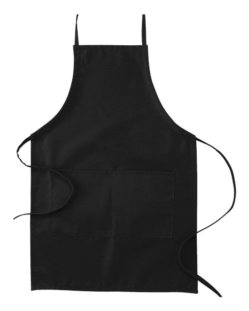 Big Accessories APR53 Apron with Pocket - Black