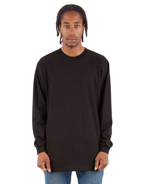 Shaka Wear SHALS Unisex Active Long Sleeve Tee - Black