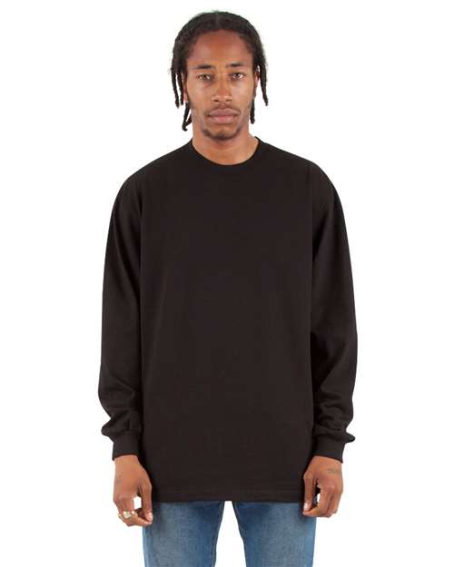 Shaka Wear SHMHLS Unisex Max Heavyweight Long Sleeve Tee - Black