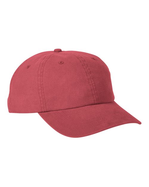 Big Accessories BA610 Heavy Washed Canvas Cap - Antique Red