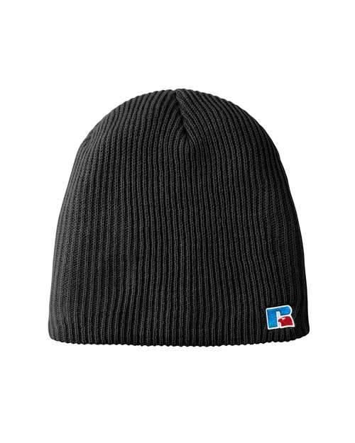 Russell Athletic UB89UHB Core R Patch Beanie - Black