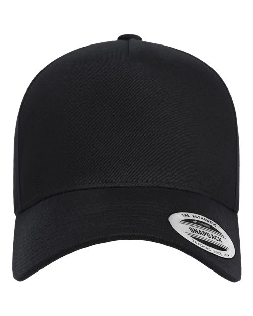 YP Classics 5079 Retro Cotton Blend Snapback Cap - Black