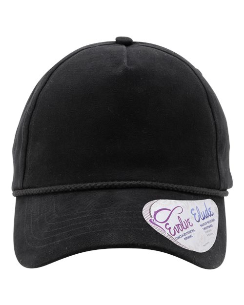 Infinity Her MAYA Women's Five-Panel Rope Cap - Black/ Black Leopard