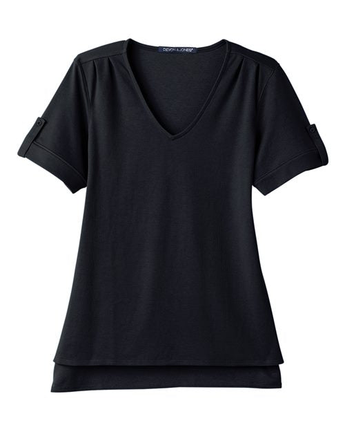 Devon & Jones DG20WB Women's CrownLux Performance® Plaited Rolled Sleeve Shirt