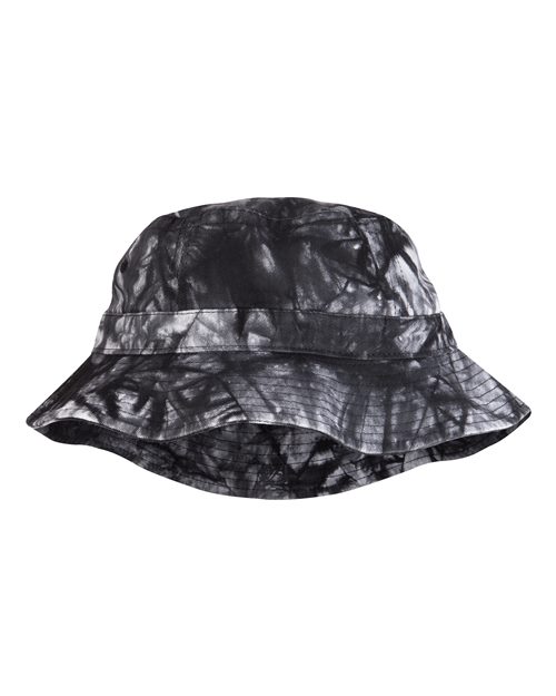 Adams Headwear VA101 Vacationer Bucket Hat - Black Tie Dye