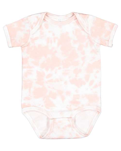Rabbit Skins 4424EX Infant Fine Jersey Bodysuit - Extended Colors - Rose Tie Dye