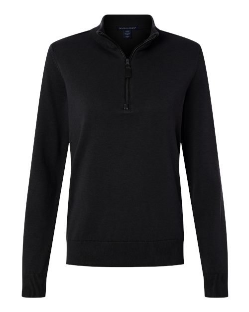 Devon & Jones DG446W Women's New Classics Quarter-Zip Sweater - Black