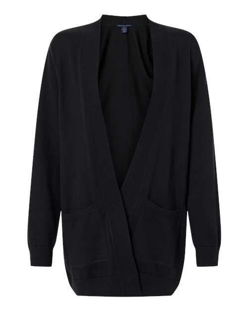 Devon & Jones DG447W Women's New Classics Open Cardigan Sweater - Black