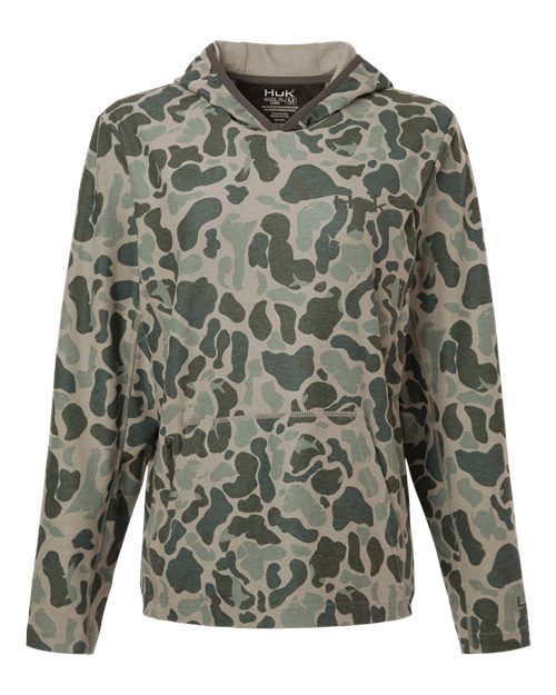 HUK H6130037 Women's Coldfront+ KC Print Hooded Sweatshirt