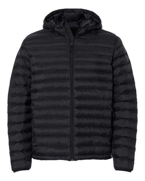 Weatherproof 26715 Men's Lightweight Poly-filled Hooded Puffer Jacket - Black