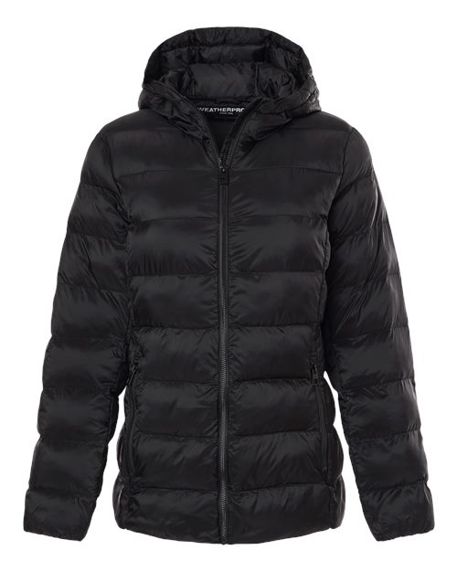 Weatherproof W26715 Women's Lightweight Poly-filled Hooded Puffer Jacket