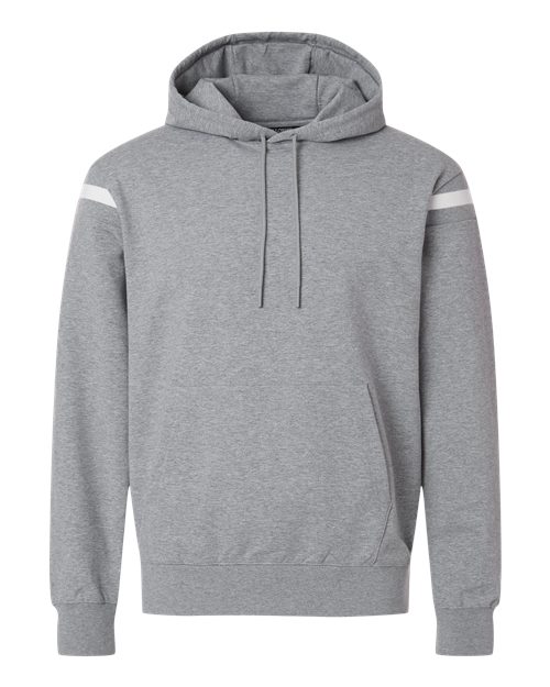 Holloway 223526 Unisex Heritage Prep Hooded Sweatshirt - Athletic Heather/ Vanilla