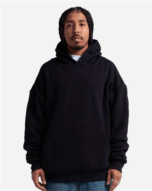 Shaka Wear SHDLP Unisex Garment-Dyed Double Layer Reversible Hoodie Sweatshirt - Black