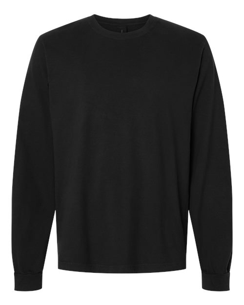 BELLA + CANVAS 4851GD Unisex Heavyweight Garment-Dyed Long Sleeve Tee - Black