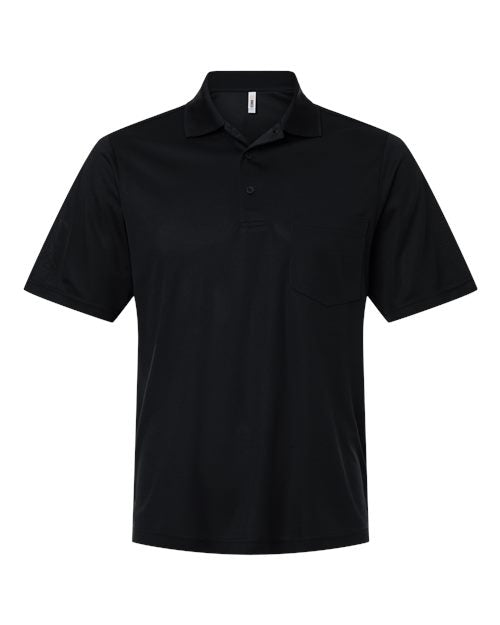 CORE365 CE108P Men's Nova Performance Pique Pocket Polo - Black