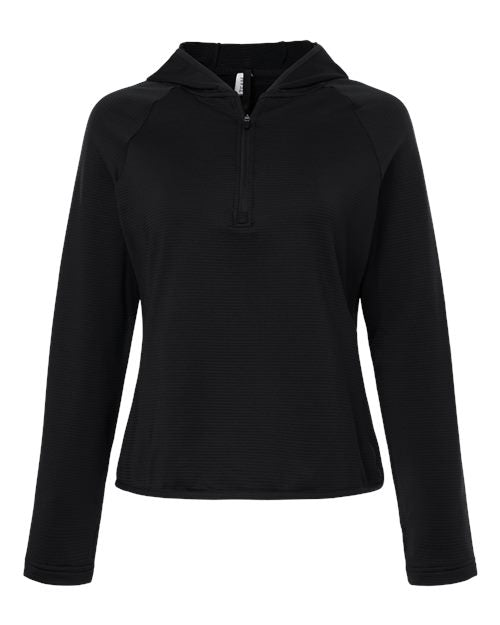 Team 365 TT200W Women's Qualify Quarter-Zip Hooded Pullover