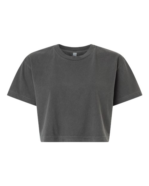 American Apparel 1302GD Women's Heavyweight Cotton Garment-Dyed Boxy Cropped Tee