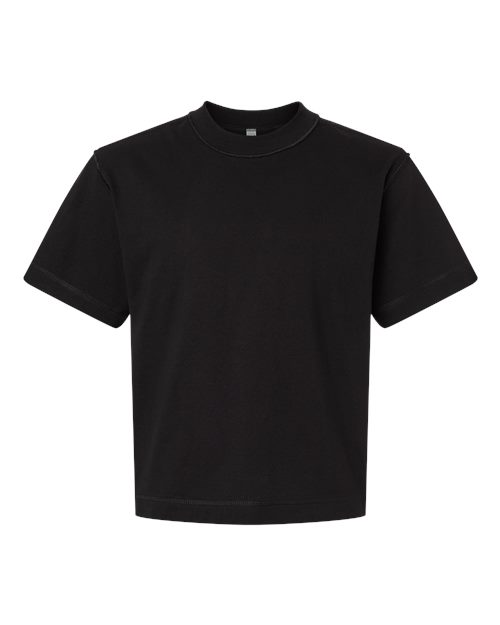 American Apparel 13ML0 Unisex Heavyweight Cotton Boxy Tee - Black