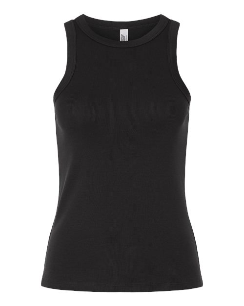American Apparel BR2101 Women's Baby Rib Fitted Tank - Black
